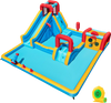 Inflatable Double Water Slide Park 9-in-1 Giant Bounce House 680W Blower Included