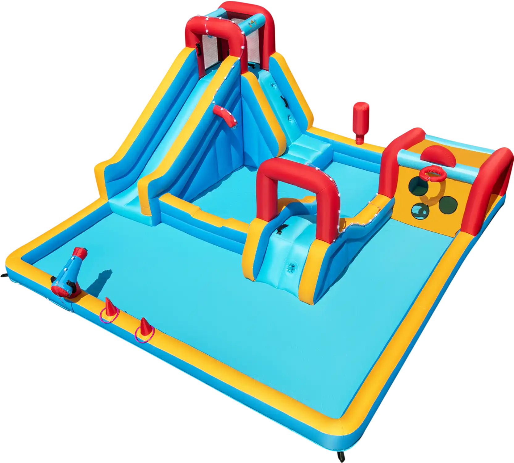 Costway 9-in-1 Inflatable Double Water Slide Park Bounce House Blower Excluded 968123457 New