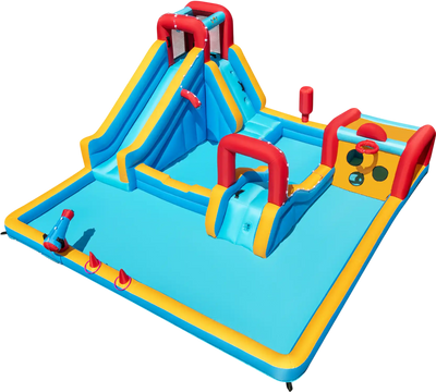 Costway 9-in-1 Inflatable Double Water Slide Park Bounce House Blower Excluded 968123457 New