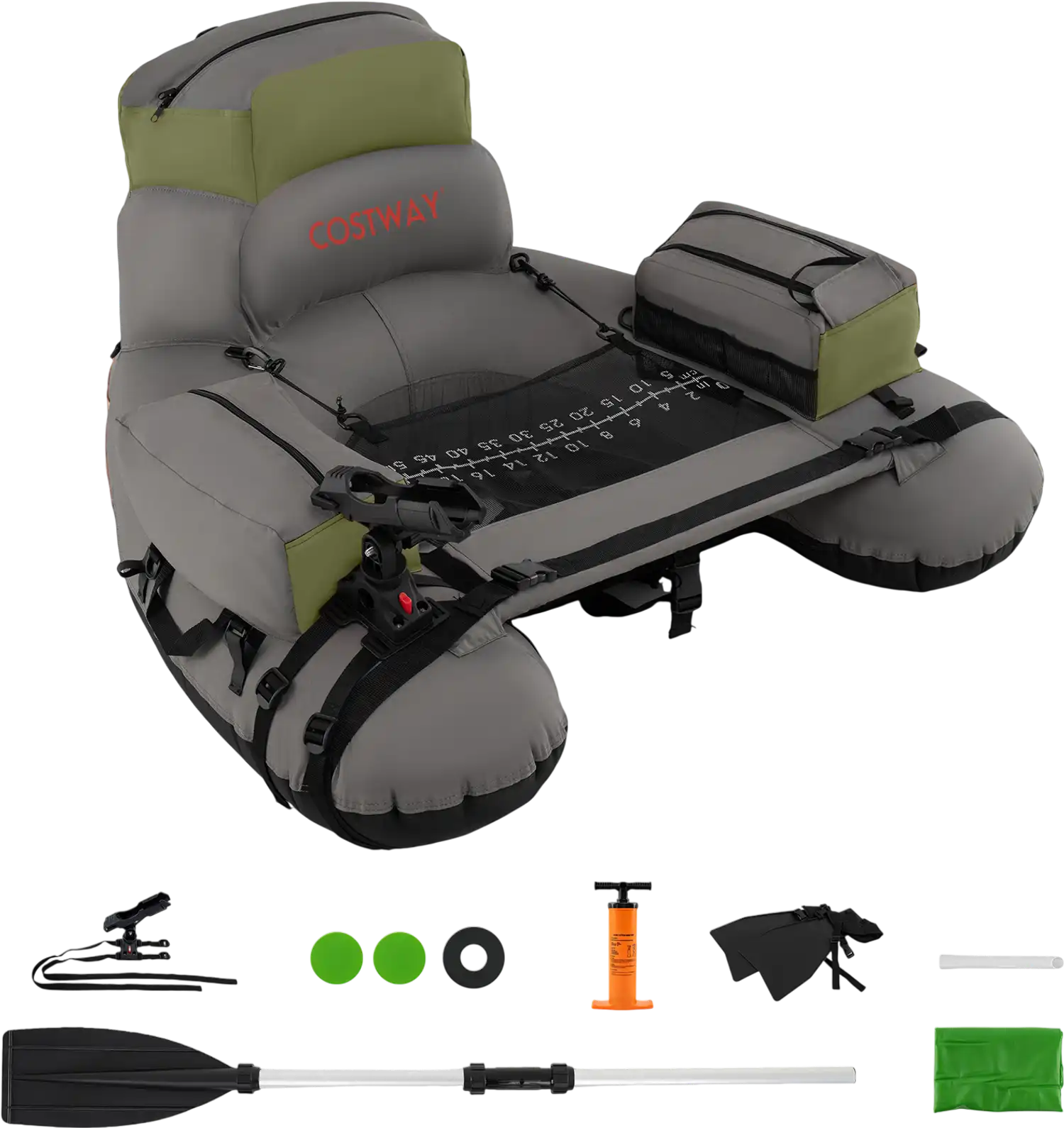 Costway Inflatable Fishing Float Tube Angling Storage Shoulder Straps 37292849 New