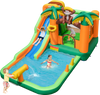 Monkey-Themed Inflatable Bounce House with Slide without Blower