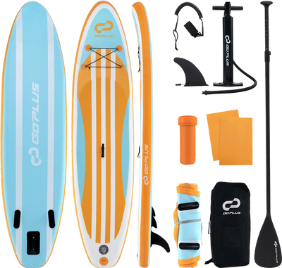 Costway Inflatable Stand Up Paddle Board SUP w/ Adjustable Paddle & 3 Fins 36982745 New