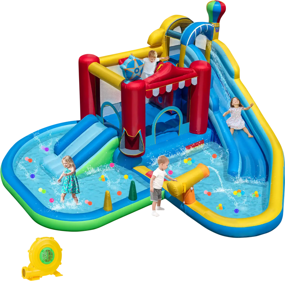 Inflatable Water Park Water Slide Wet Dry Combo Bounce House