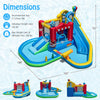 Inflatable water park with slide, splash pool, and bounce house for kids, designed for summer fun and safe play.