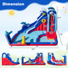 6-In-1 Inflatable Water Park with slide, splash pool, and games, made of durable PVC-coated oxford cloth for summer fun.