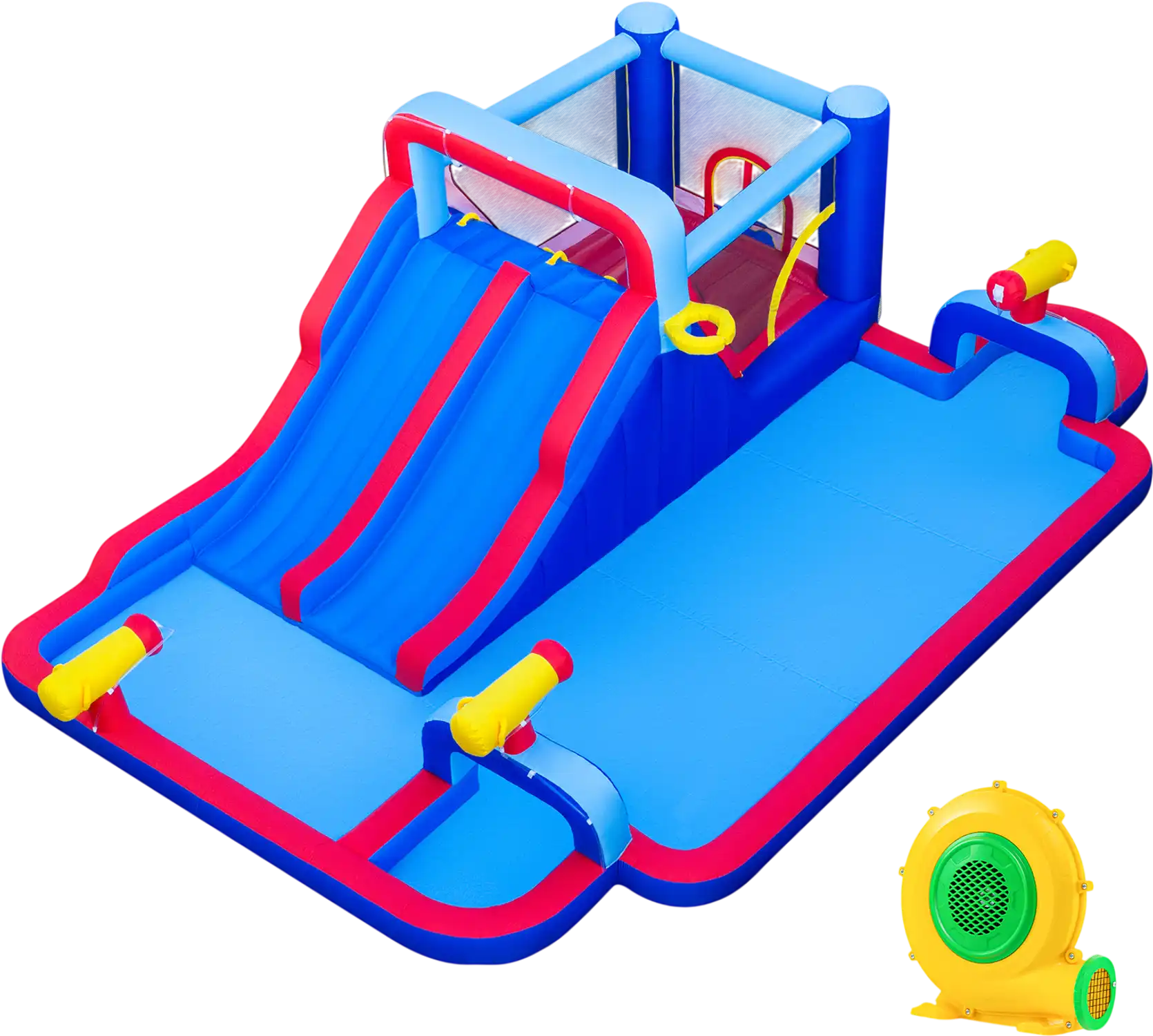 Costway Inflatable Water Slide Park Bounce House Double Slides 750W Blower 46772141 New