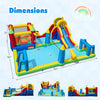 Inflatable Water Slide Bounce House with dimensions 197" x 161", featuring slides, goals, and a water cannon for summer.