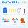 Carrying bag, ground stakes, water hose kit, hand pump, repair kit, and blower for inflatable water slide bounce house.