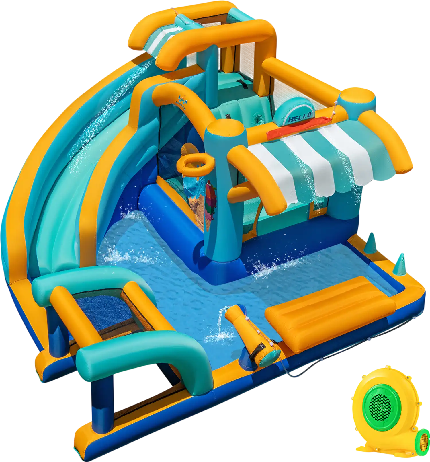 Costway Inflatable Water Slide Bounce House Kids Jump Castle w/ 680W Blower 278369514 New