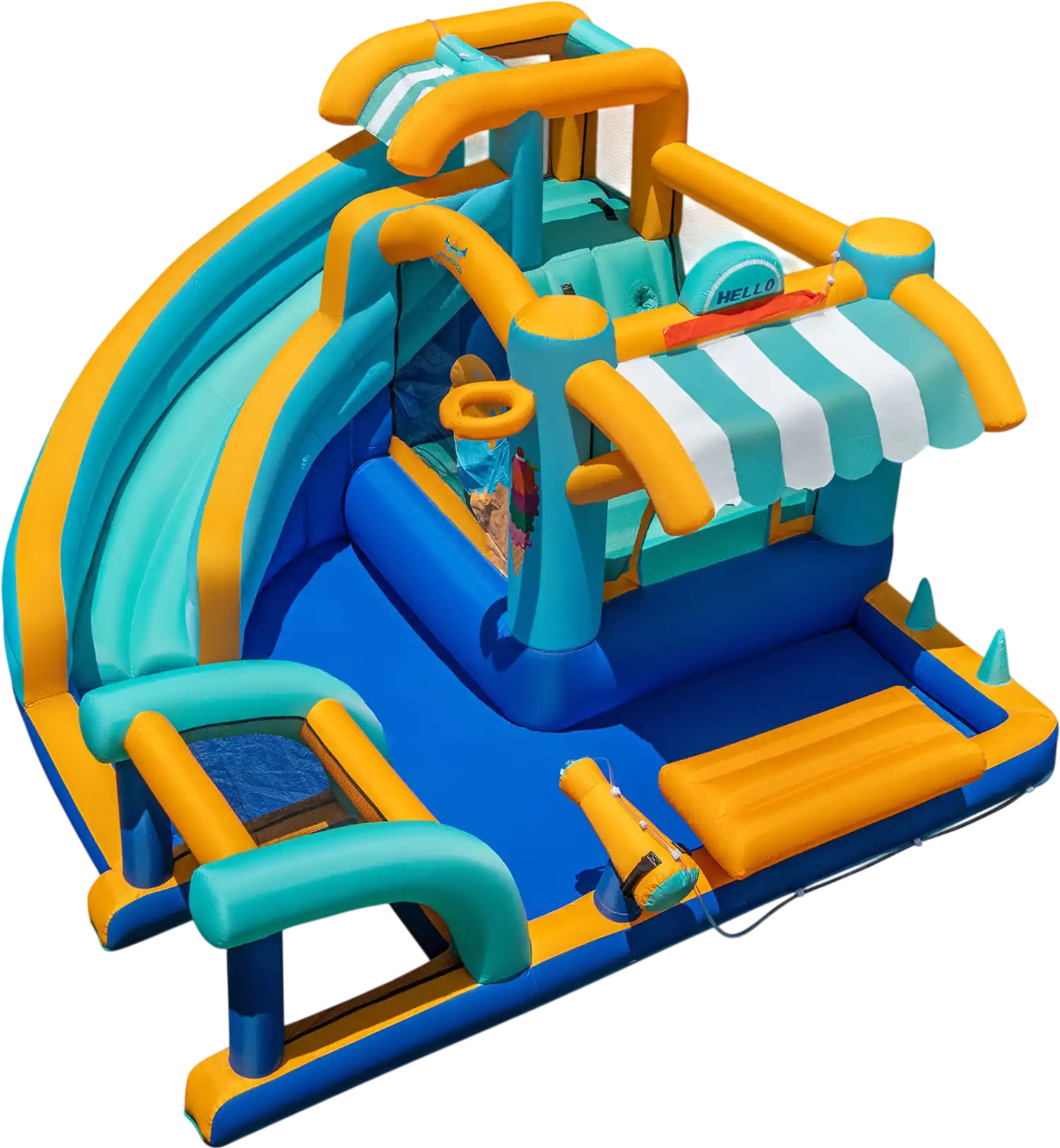 Costway Inflatable Water Slide Bounce House Kids Jump Castle Water Cannon 261739485 New