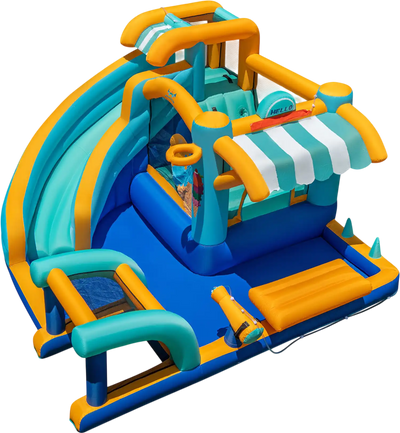 Costway Inflatable Water Slide Bounce House Kids Jump Castle Water Cannon 261739485 New