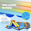 Giant inflatable soccer-themed water slide featuring tear-resistant material, ideal for kids' outdoor fun and safety.