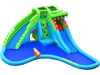 7-in-1 Inflatable Bounce House with Splashing Pool without Blower