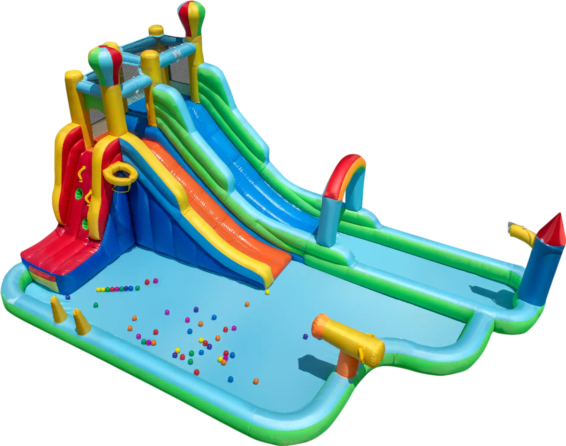 Costway Inflatable Water Slide Park Giant Bounce House Double Long Slides 342658197 New