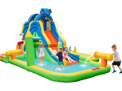 Costway Inflatable Water Slide Splash Pool Climbing Wall 16985234 New