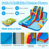 Inflatable water slide park featuring a long slide, splash pools, and ball pit, made of waterproof 900D Oxford cloth.