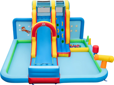 Costway Inflatable Water Slide Water Park Long Slide Splash Pools Ball Pit 21639845 New