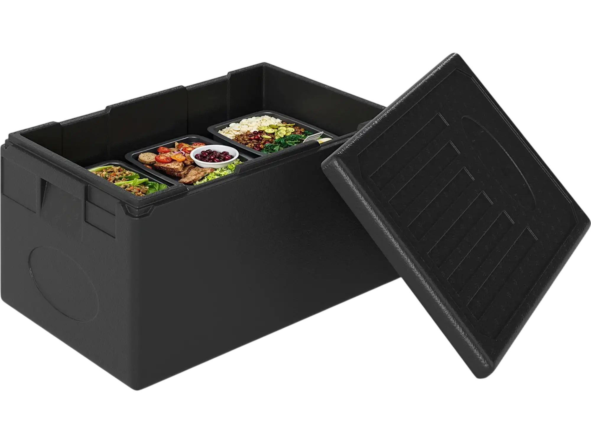 Costway 49 Qt Insulated Food Pan Carrier Top Load Stackable Hot Box Built-in Handles 79573673 New