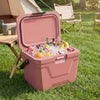 Insulated Portable Cooler Hard Shell Ice Chest with 2 Cup Holders-Pink - Gallery View 1 of 11