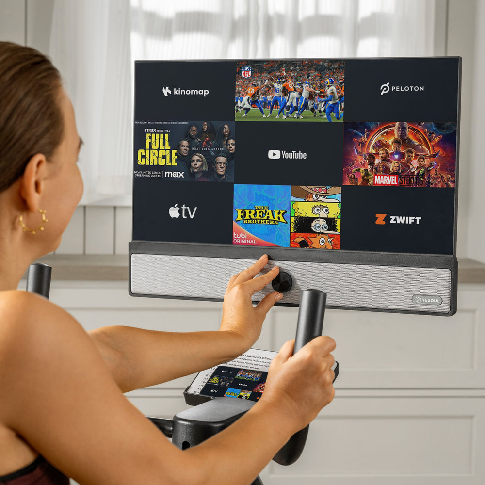 Yesoul J1M Plus Exercise Bike with 21.5" Screen Adjustable Resistance Indoor Fitness New