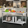 Vevor Prep Table 72" x 30" x 34" Stainless Steel 550 lbs. Capacity with Adjustable Undershelf New