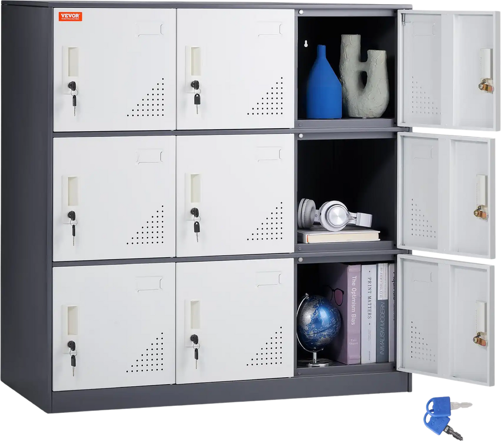 Vevor Metal Locker 9-Door Employee Storage Cabinet 540 Vevor Metal Locker 9-Door Employee Storage Cabinet 540