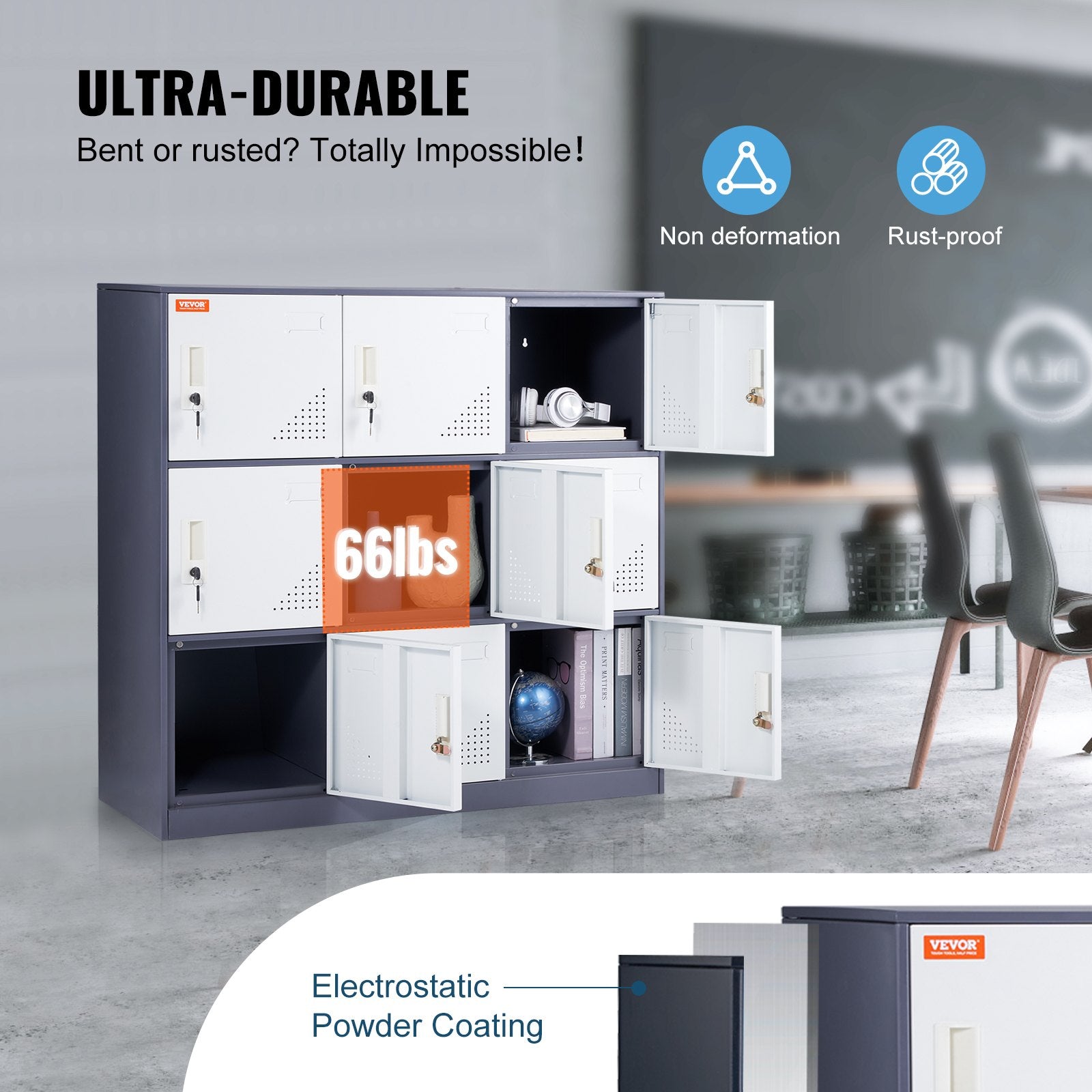 Vevor Metal Locker 9-Door Employee Storage Cabinet 540 Vevor Metal Locker 9-Door Employee Storage Cabinet 540