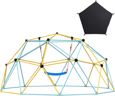 Vevor Climbing Dome 10' Jungle Gym Supports 750 Lbs. Outdoor Play Center with Swing and Hammock New