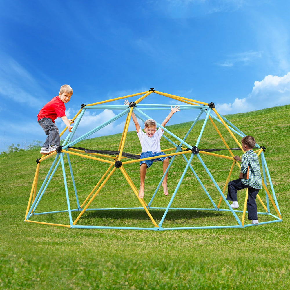 Vevor Climbing Dome 10' Jungle Gym Supports 750 Lbs. Outdoor Play Center with Swing and Hammock New