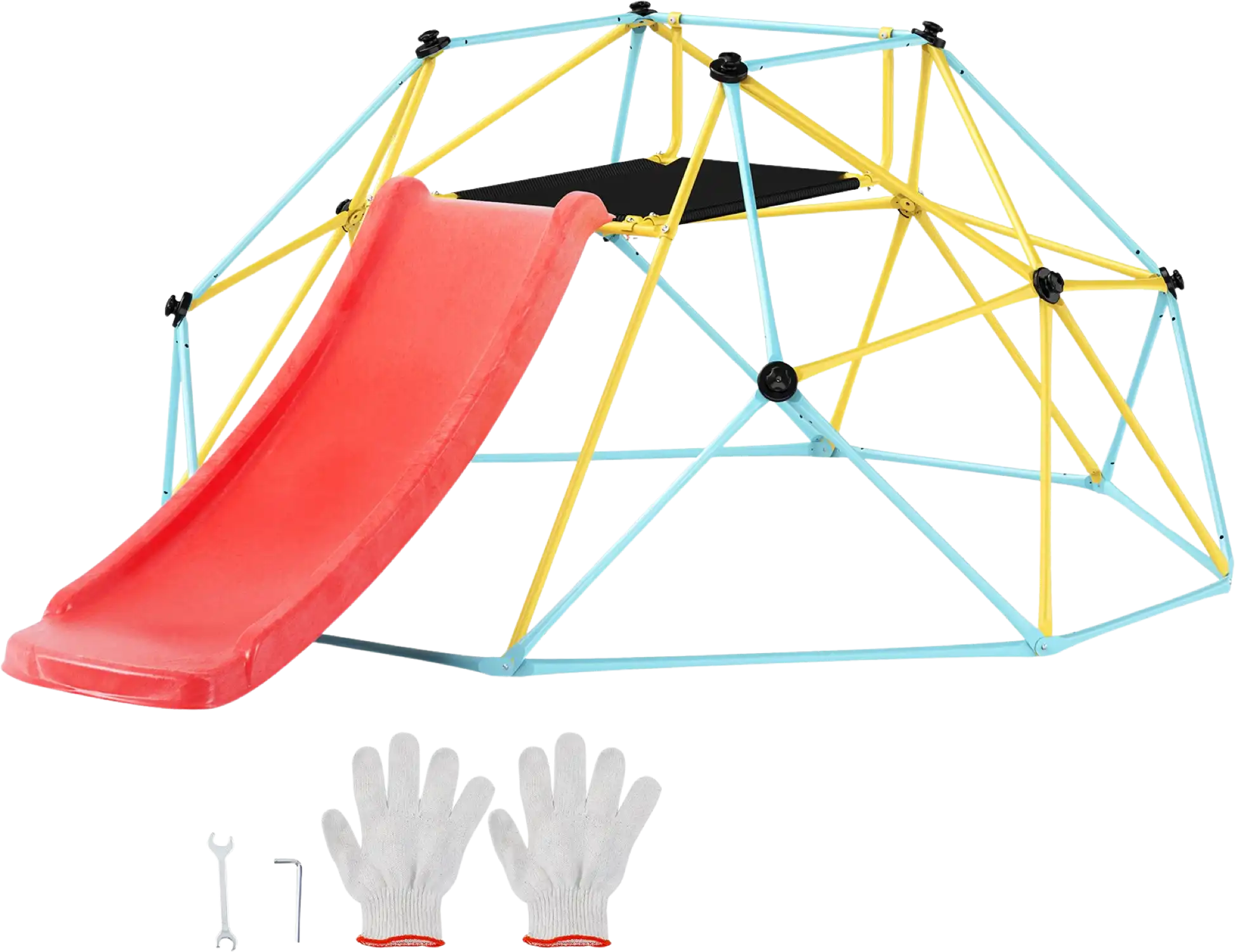 Vevor Climbing Dome 8' Jungle Gym Supports 600 Lbs. Outdoor Play Center with Slide New