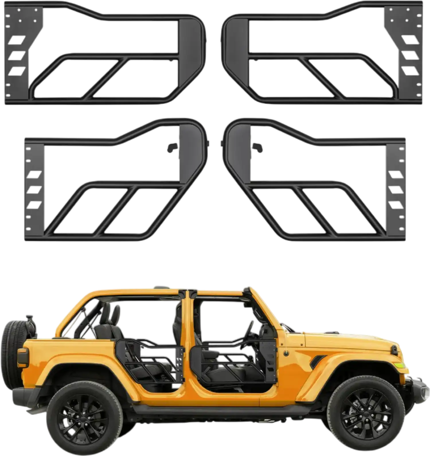 Vevor 4-Door Tube Doors for 2007–2018 Jeep Wrangler JK New