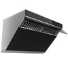 FOTILE 30-inch Prestige Performance Inclined Vent range hood JQG7507, left side view, open