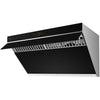 FOTILE 36-inch Prestige Performance Inclined Vent range hood JQG9007, right side view, open, view 2
