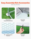 Vevor Walk-In Metal Chicken Coop 9.8' x 26.2' x 6.5' with Galvanized Steel Frame and Spire Roof New