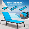 Vevor Lounge Chair 2-Piece Outdoor Patio Chaise Set 5-Position Adjustable Foldable Design New