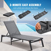 Vevor Lounge Chair 2-Piece Outdoor Patio Chaise Set 5-Position Adjustable Foldable Design New