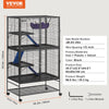 Vevor Metal Small Animal Cage 64.6" 4-Tier Rolling Cage with 3 Ramps and Tray New