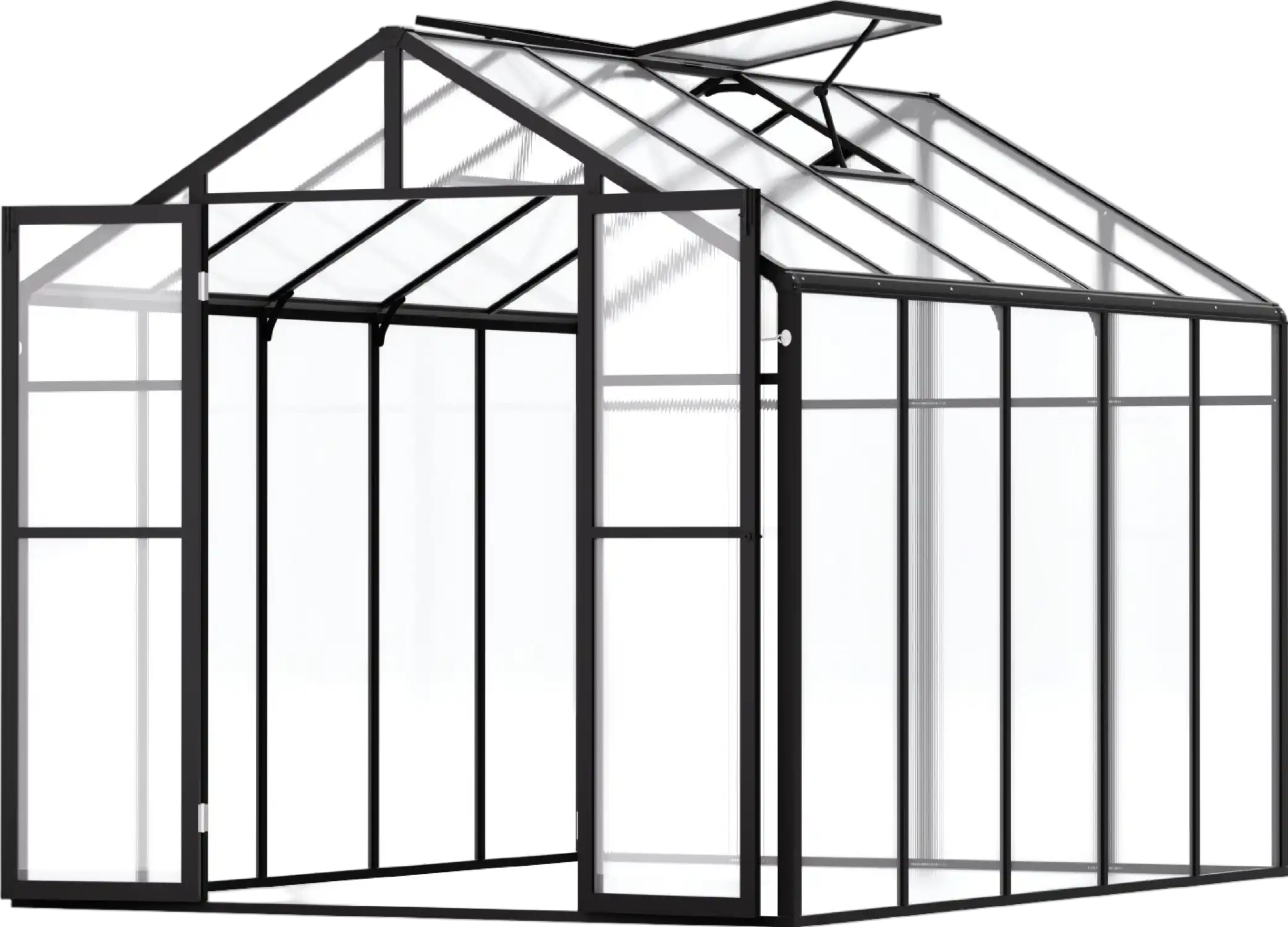 Vevor Polycarbonate Walk-In Greenhouse 8' x 10' with Aluminum Frame and Roof Vents New