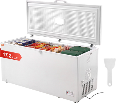 Vevor Chest Freezer 17.2 Cu. Ft. 488L Deep Freezer with Adjustable Thermostat New