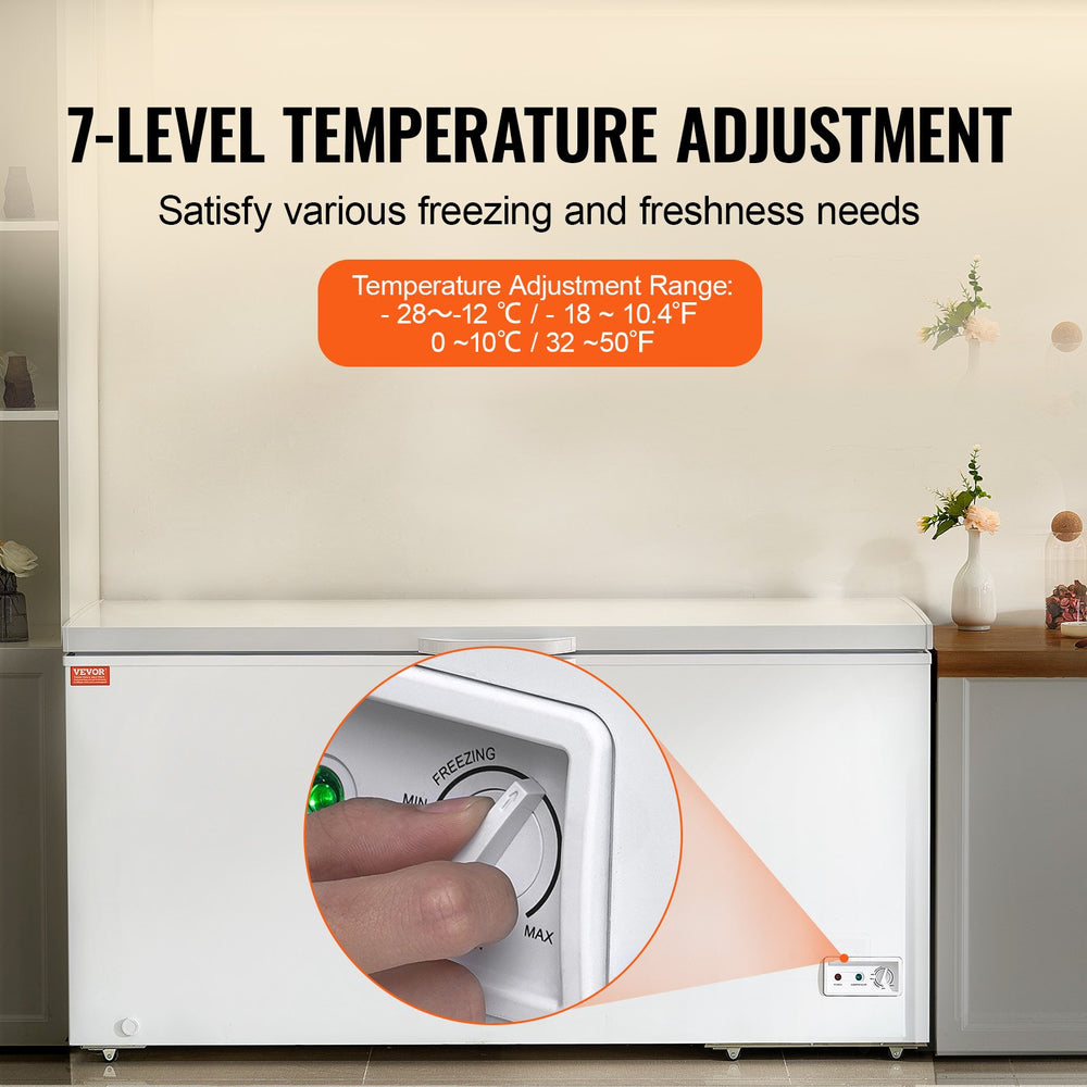 Vevor Chest Freezer 17.2 Cu. Ft. 488L Deep Freezer with Adjustable Thermostat New