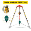 Vevor Confined Space Tripod Kit 1200 Lbs Winch Manual Handle 7' Adjustable Legs 98' Cable 32.8' Fall Protection New