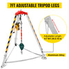 Vevor Confined Space Tripod Kit 1200 Lbs Winch Manual Handle 7' Adjustable Legs 98' Cable 32.8' Fall Protection New