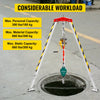 Vevor Confined Space Tripod Kit 1800 Lbs Winch Manual Handle 8' Adjustable Legs 98' Cable 32.8' Fall Protection New