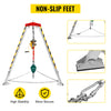 Vevor Confined Space Tripod Kit 1800 Lbs Winch Manual Handle 8' Adjustable Legs 98' Cable 32.8' Fall Protection New