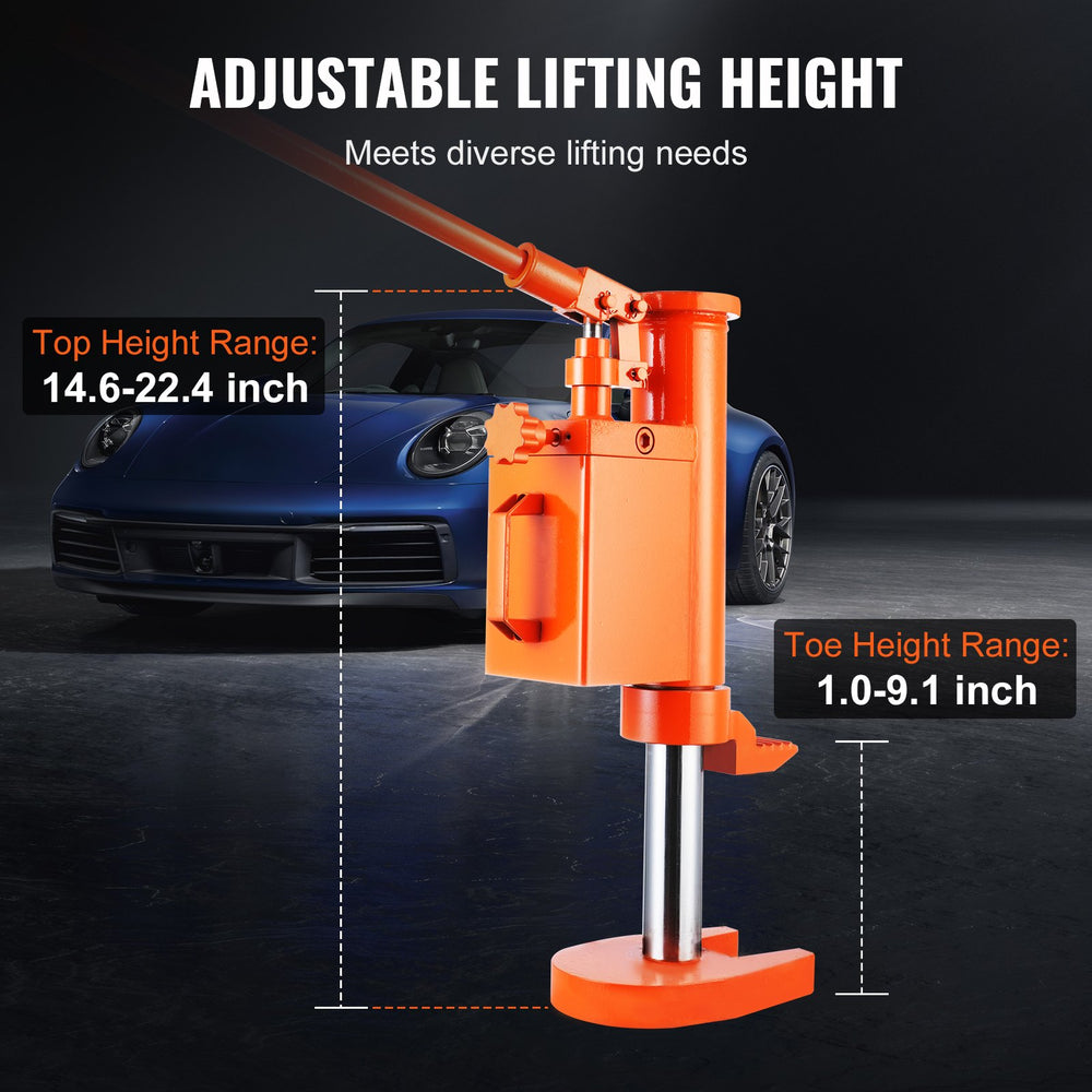 Vevor Hydraulic Toe Jack 11,000 lbs. on Toe 22,000 lbs. on Top Lift Capacity 360° Rotatable Claw New