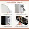 Jewelry cabinet with a frameless HD mirror, lockable door, and tangle-free necklace pocket for organized storage.