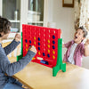 Jumbo 4-to-Score Connect Game Set in green, featuring large size and easy storage, perfect for family gatherings and.
