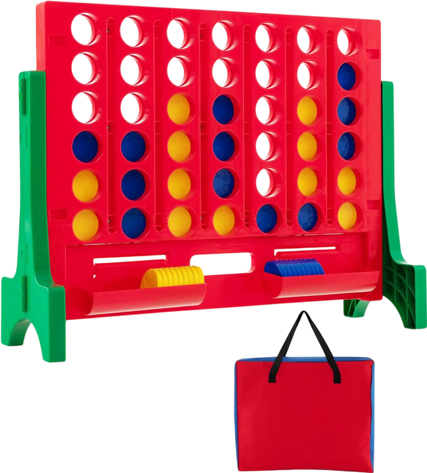 Costway Jumbo 4-to-Score Connect Game Set w/ Carrying Bag & 42 Coins 69312458 New