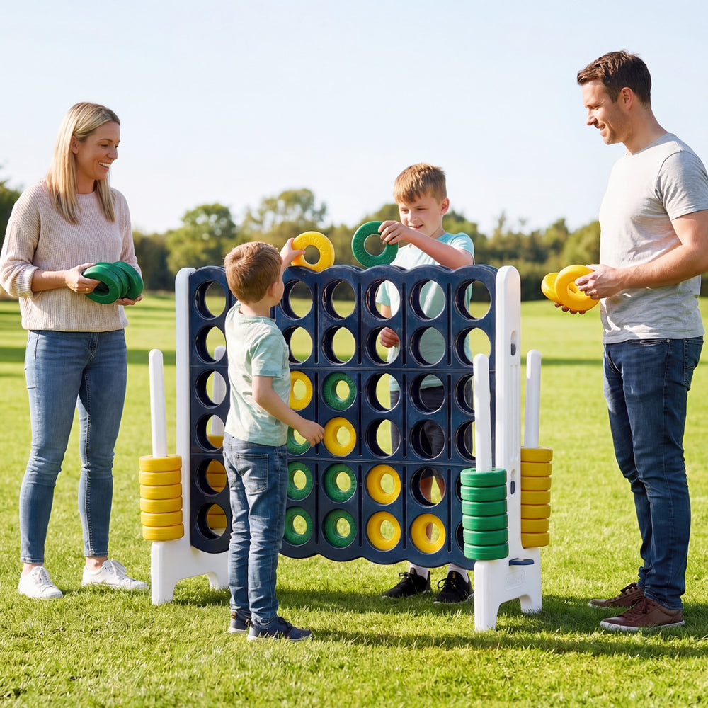 Jumbo 4-to-Score Game Set for Kids and Adults 3.5FT Tall by 4FT Wide Oversized Family Fun Game-Black - Gallery View 1 of 10