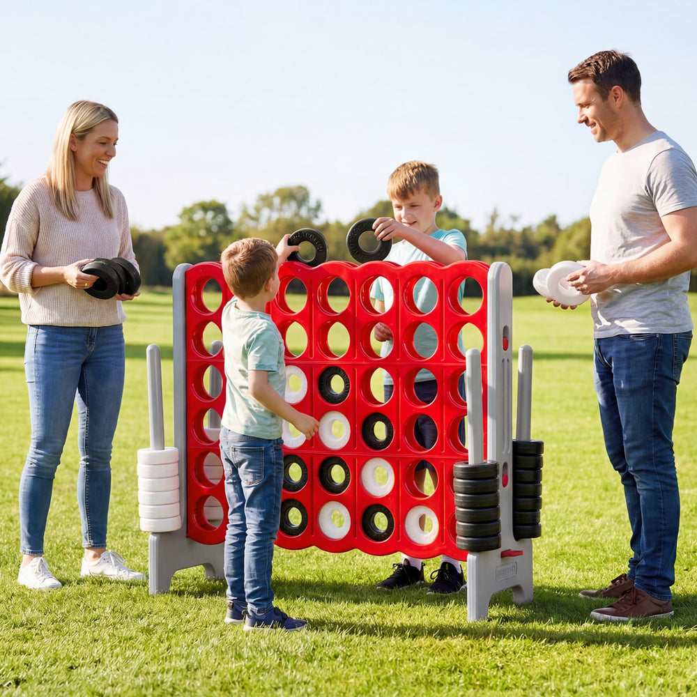 Jumbo 4-to-Score Game Set for Kids and Adults 3.5FT Tall by 4FT Wide Oversized Family Fun Game-Gray - Gallery View 1 of 10